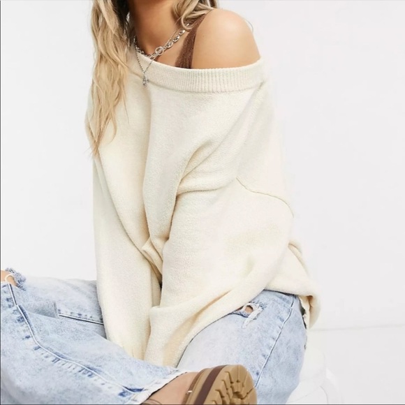 Free People Sweaters - Free People Street Fair Tunic Sweater Ivory Combo